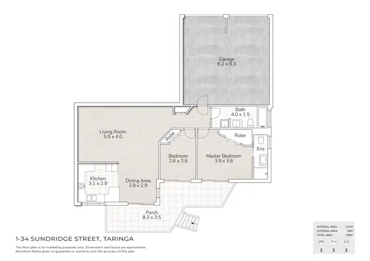 Floorplan of Homely unit listing, 1/34 Sundridge Street, Taringa QLD 4068