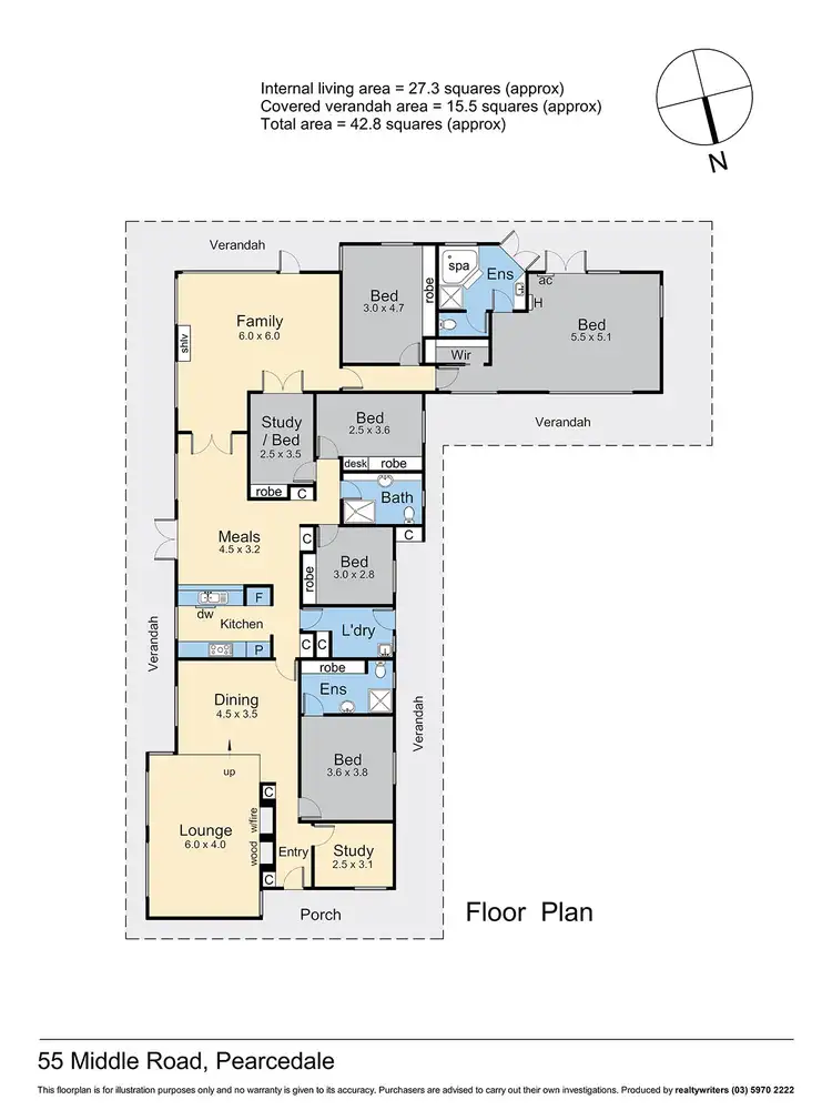 Floorplan of Homely rural property listing, 55 Middle Road, Pearcedale VIC 3912