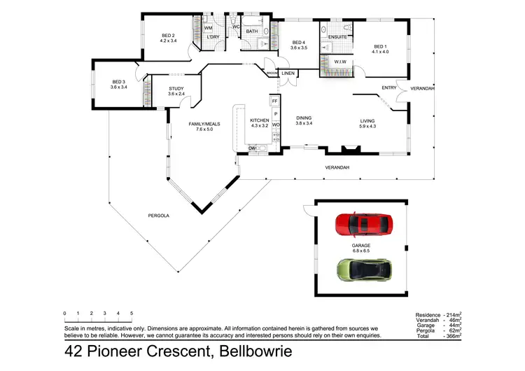 Floorplan of Homely house listing, 42 Pioneer Crescent, Bellbowrie QLD 4070