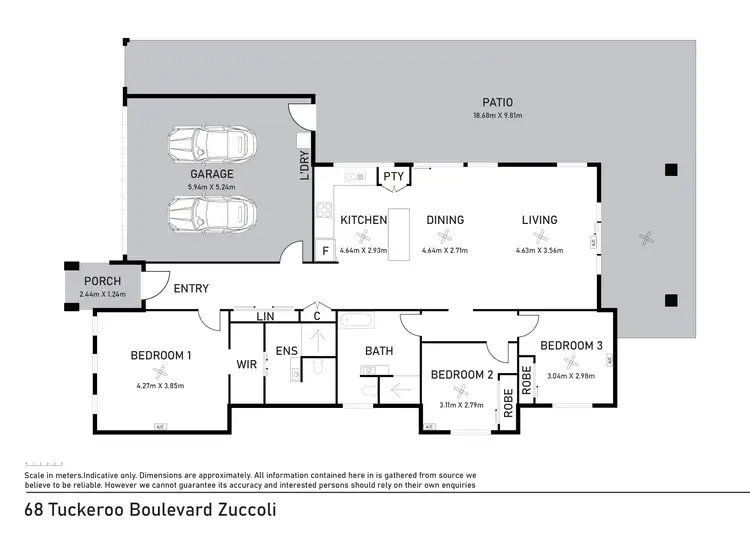 Floorplan of Homely house listing, 68 Tuckeroo Boulevard, Zuccoli NT 832