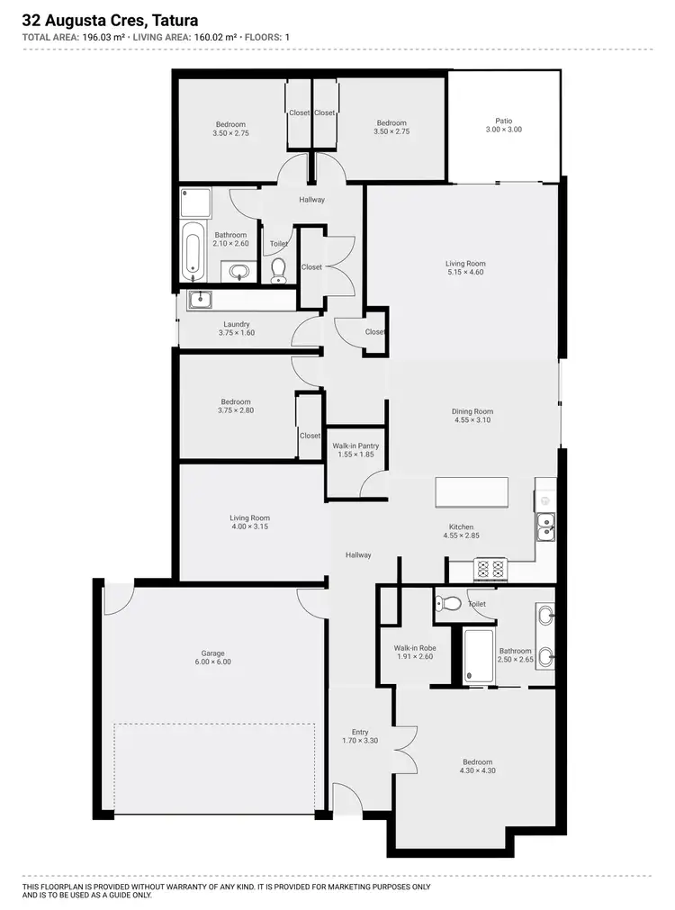 Floorplan of Homely house listing, 32 Augusta Crescent, Tatura VIC 3616