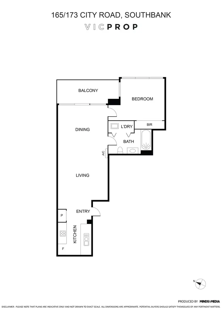 Floorplan of Homely apartment listing, 165/173 City Road, Southbank VIC 3006
