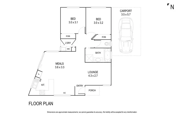 Floorplan of Homely unit listing, 3/1587 Main Road, Research VIC 3095