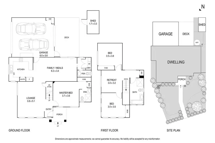 Floorplan of Homely townhouse listing, 1/62 Rosstrevor Crescent, Mitcham VIC 3132