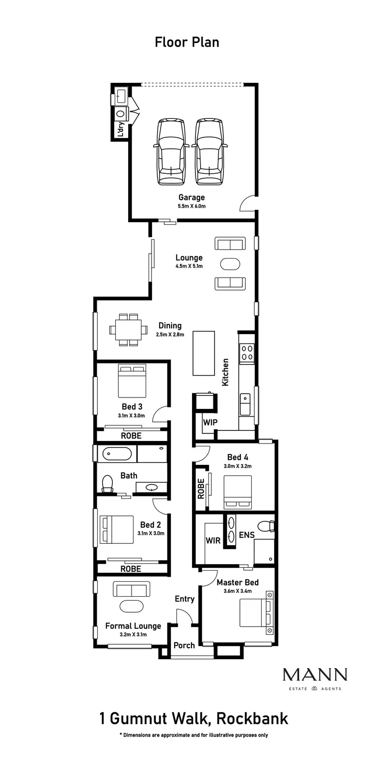 Floorplan of Homely house listing, 1 Gumnut Walk, Rockbank VIC 3335