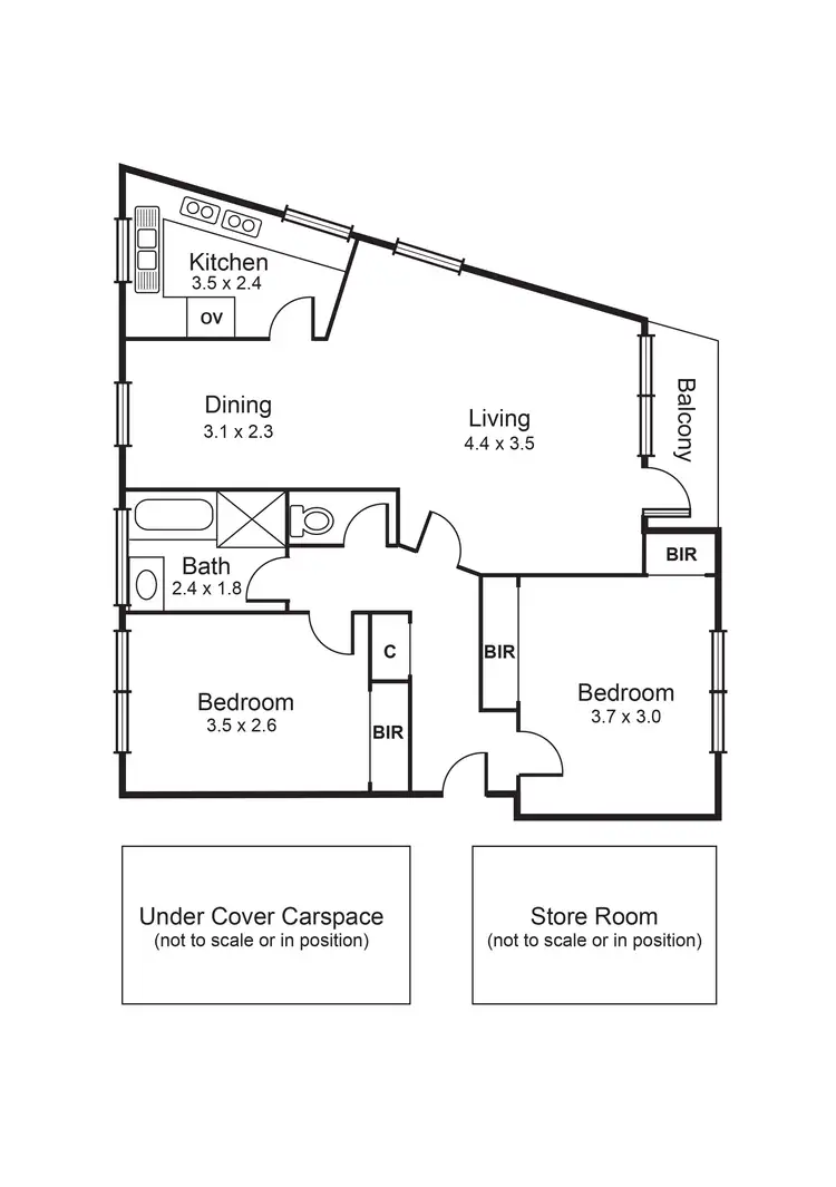 Floorplan of Homely apartment listing, 1/527 Dandenong Road, Armadale VIC 3143