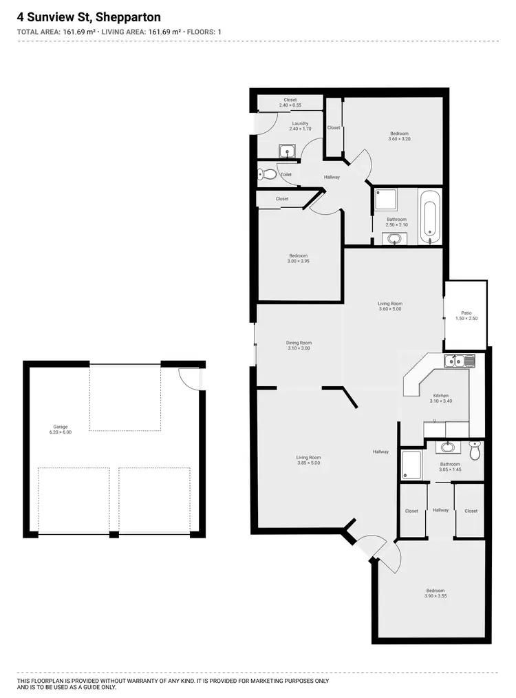 Floorplan of Homely house listing, 4 Sunview Street, Shepparton VIC 3630