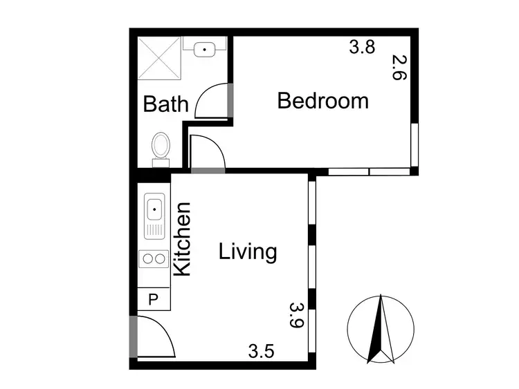 Floorplan of Homely apartment listing, 506/45 Victoria Parade, Collingwood VIC 3066