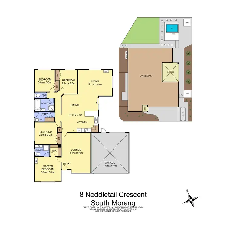 Floorplan of Homely house listing, 8 Neddletail Crescent, South Morang VIC 3752