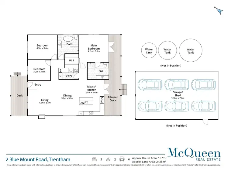 Floorplan of Homely house listing, 2 Blue Mount Road, Trentham VIC 3458