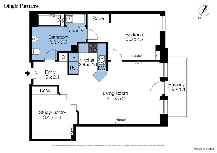 Floorplan of Homely apartment listing, 306/408 La Trobe Street, Melbourne VIC 3000