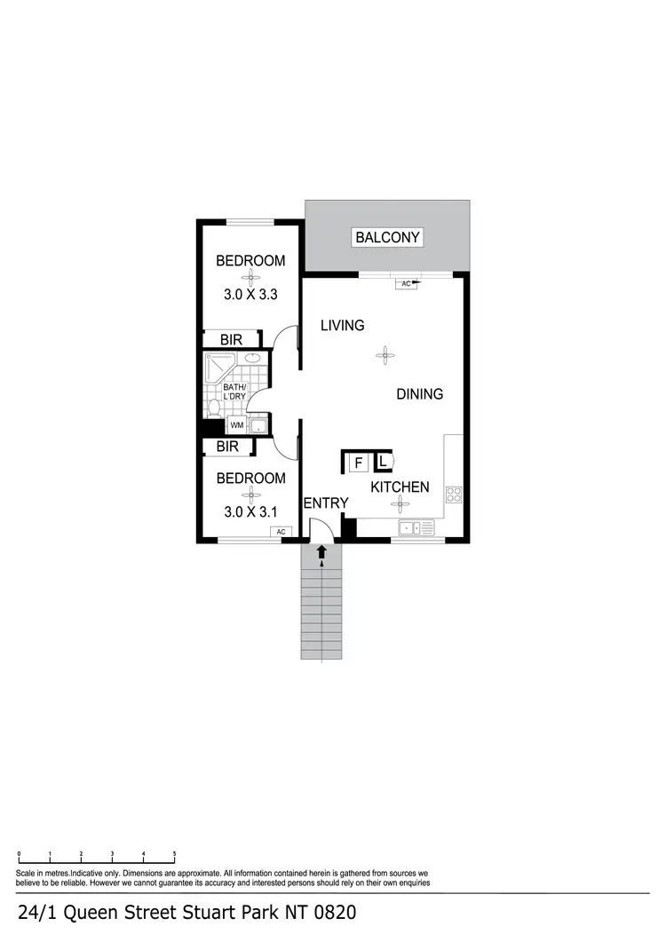 Floorplan of Homely unit listing, 24/1 Queen Street, Stuart Park NT 820