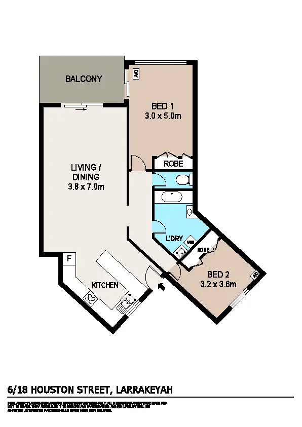Floorplan of Homely unit listing, 6/18 Houston Street, Larrakeyah NT 820