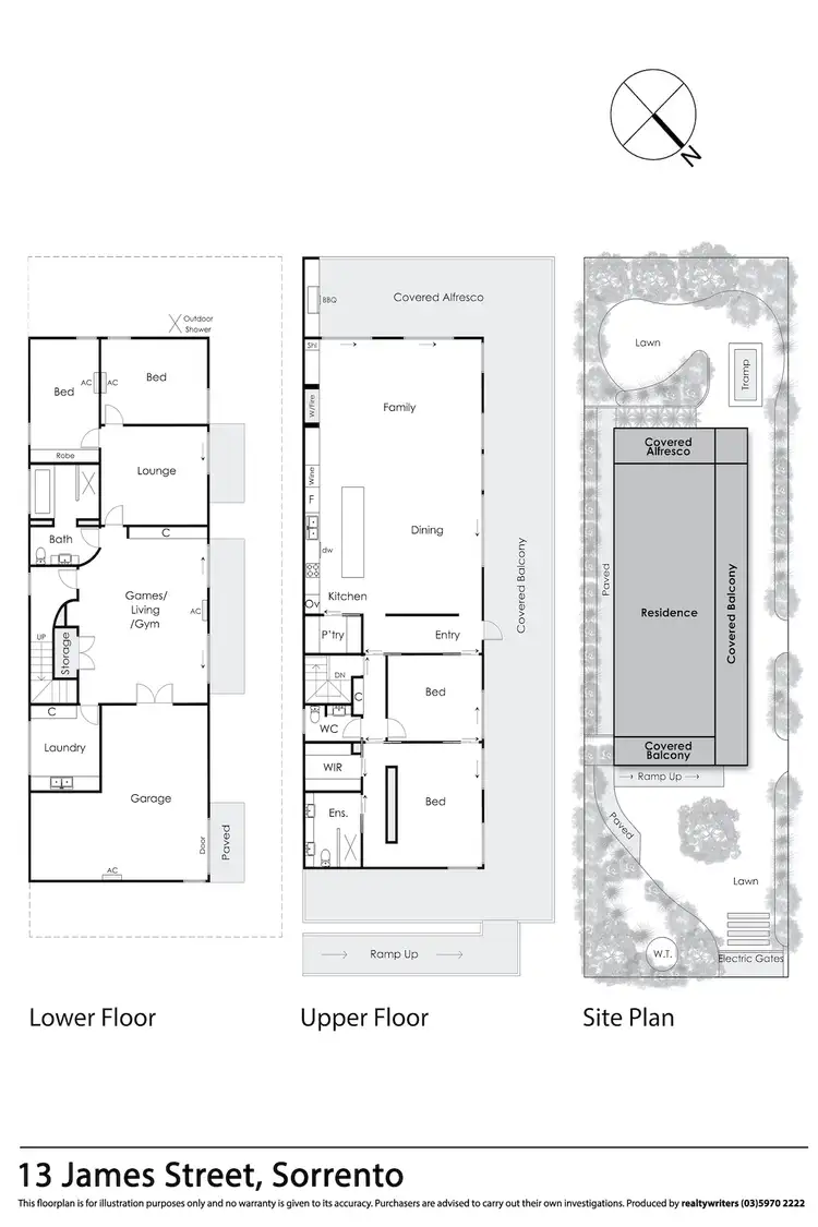 Floorplan of Homely house listing, 13 James Street, Sorrento VIC 3943
