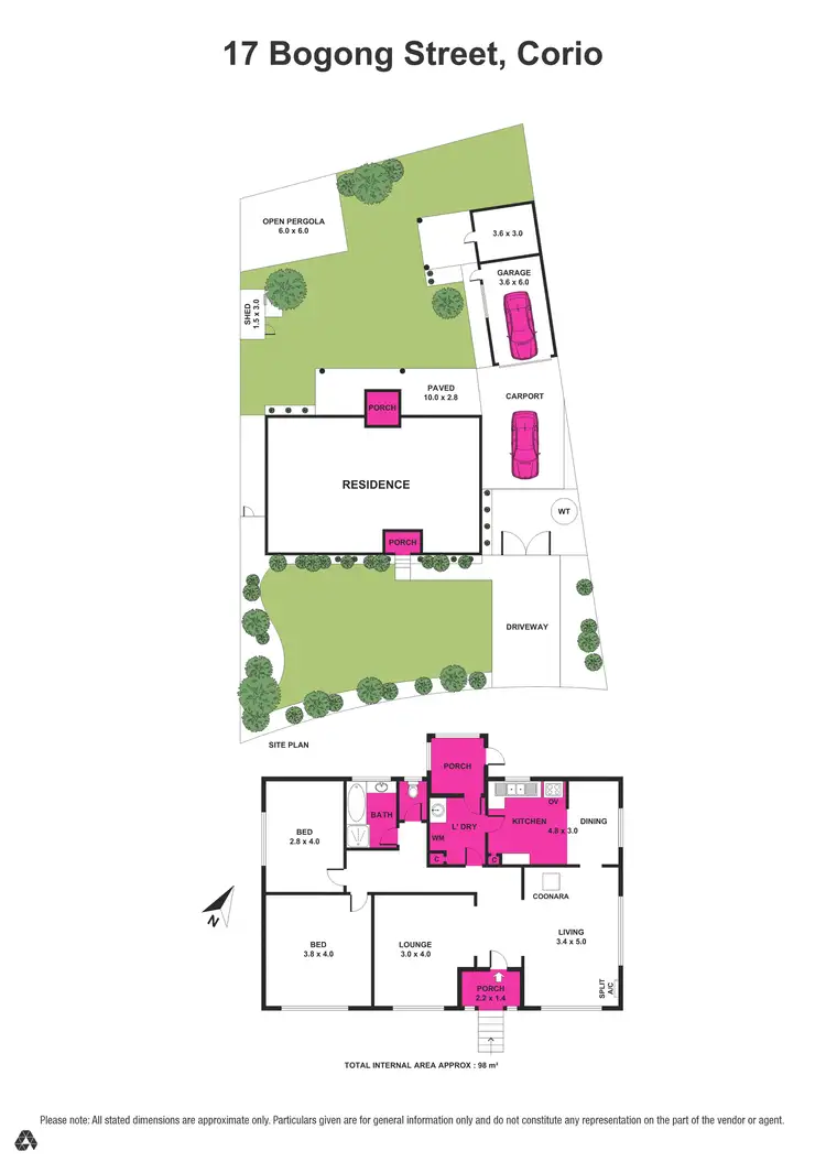 Floorplan of Homely house listing, 17 Bogong Street, Corio VIC 3214