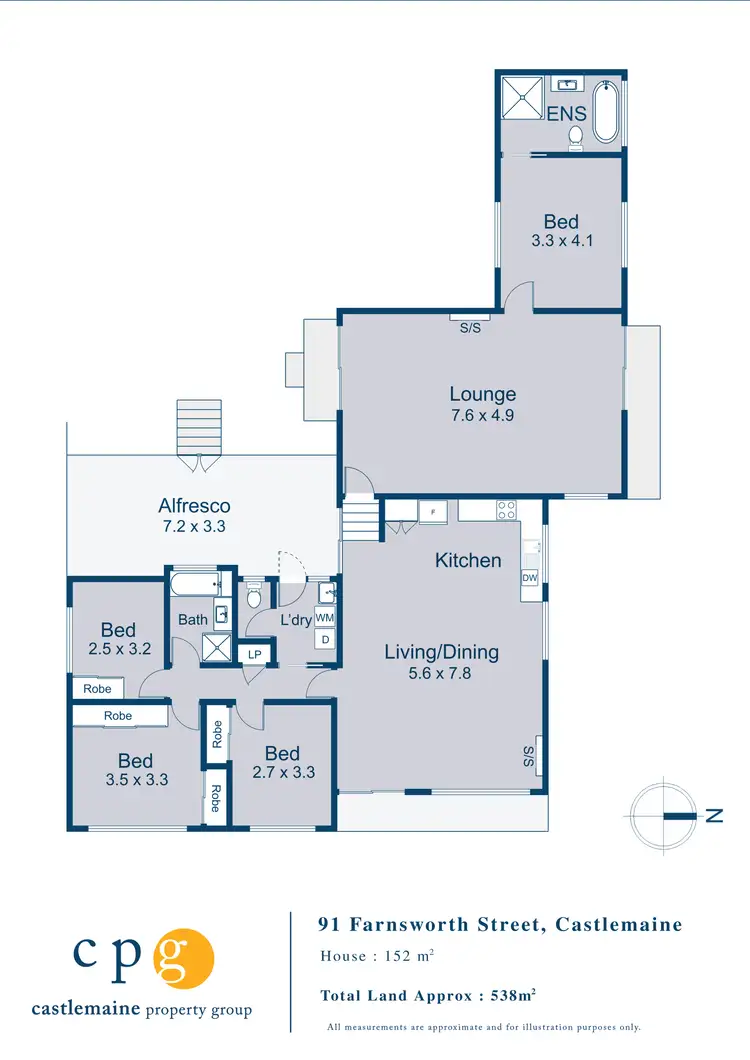 Floorplan of Homely house listing, 91 Farnsworth Street, Castlemaine VIC 3450