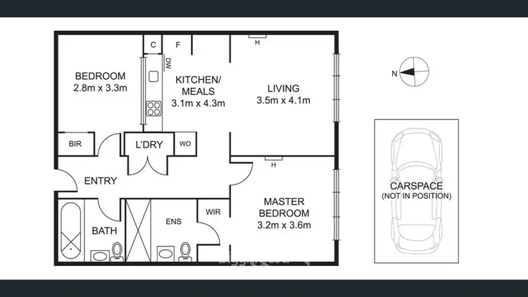 Floorplan of Homely apartment listing, G8/189 Powlett Street, East Melbourne VIC 3002