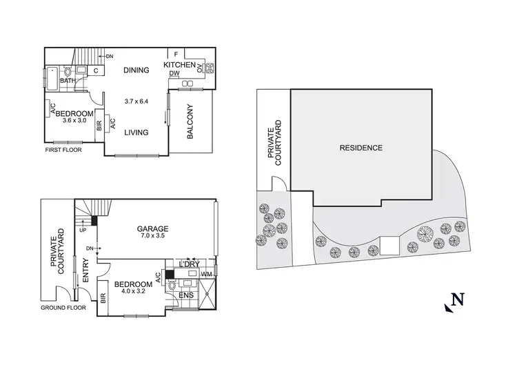 Floorplan of Homely townhouse listing, 2/80A Albert Street, Mordialloc VIC 3195