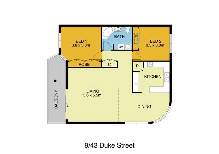 Floorplan of Homely apartment listing, 9/43 Duke Street, Stuart Park NT 820