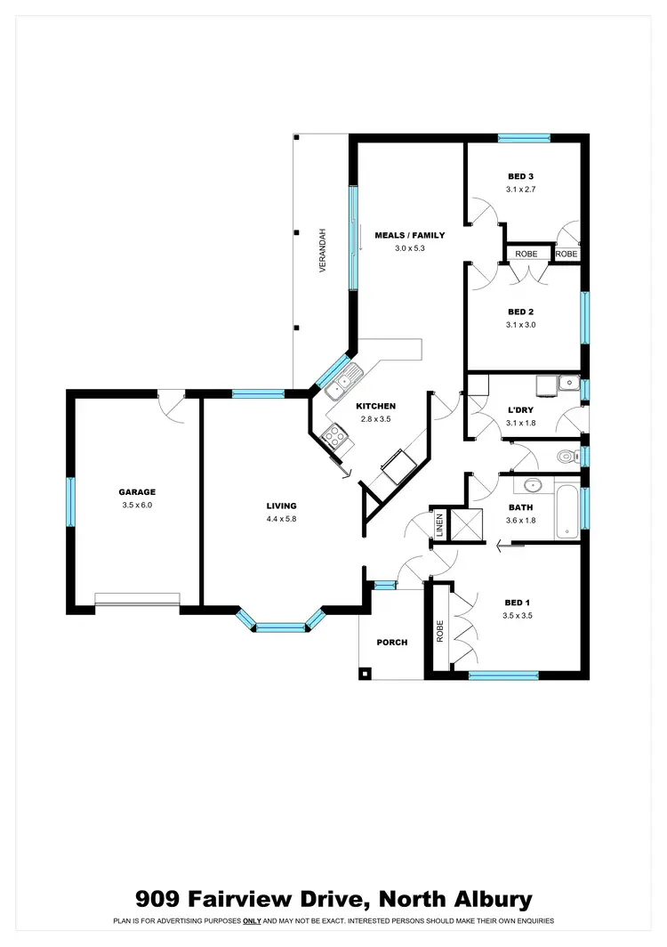 Floorplan of Homely house listing, 909 Fairview Drive, North Albury NSW 2640