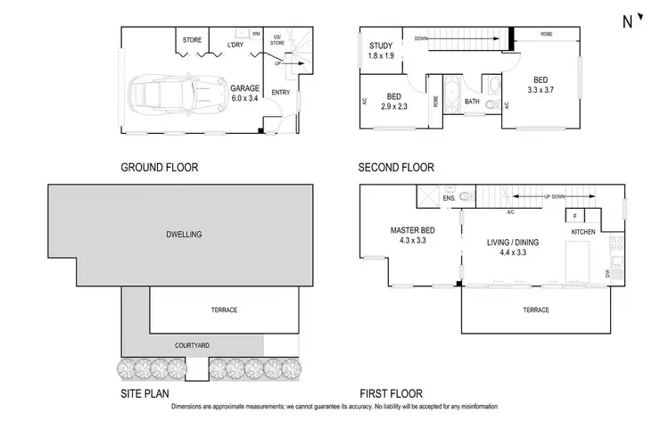Floorplan of Homely townhouse listing, 2/1 Lakeview Terrace, Templestowe Lower VIC 3107