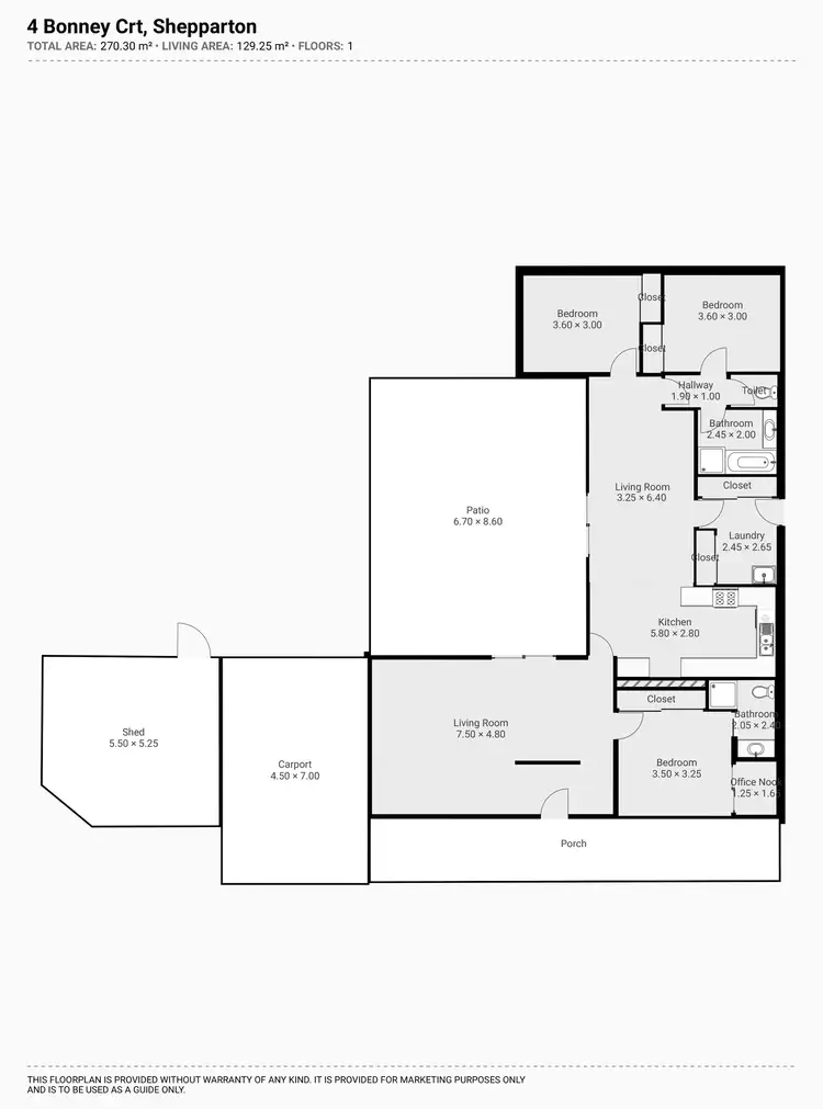 Floorplan of Homely house listing, 4 Bonney Court, Shepparton VIC 3630