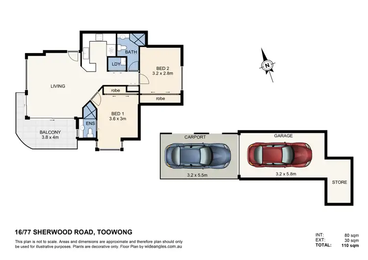 Floorplan of Homely unit listing, 16/77 Sherwood Road, Toowong QLD 4066