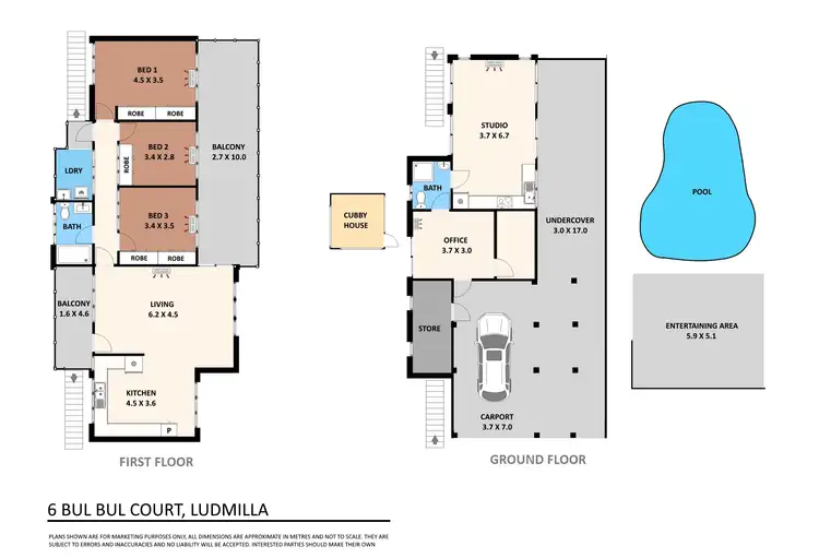 Floorplan of Homely house listing, 6 Bul Bul Court, Ludmilla NT 820