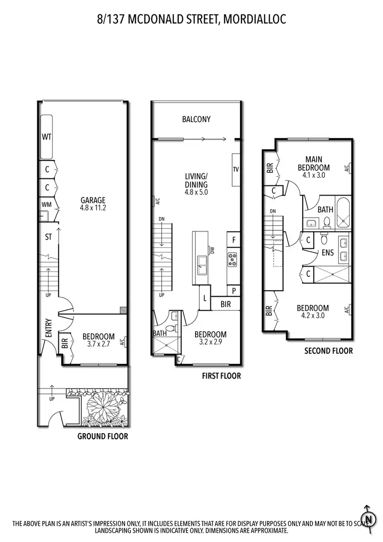 Floorplan of Homely townhouse listing, 8/137 McDonald Street, Mordialloc VIC 3195