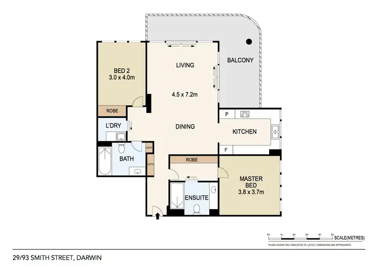 Floorplan of Homely unit listing, 29/93 Smith Street, Darwin City NT 800