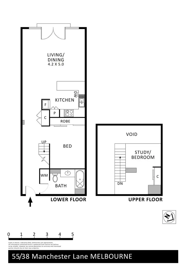 Floorplan of Homely apartment listing, 55/38 Manchester Lane, Melbourne VIC 3000