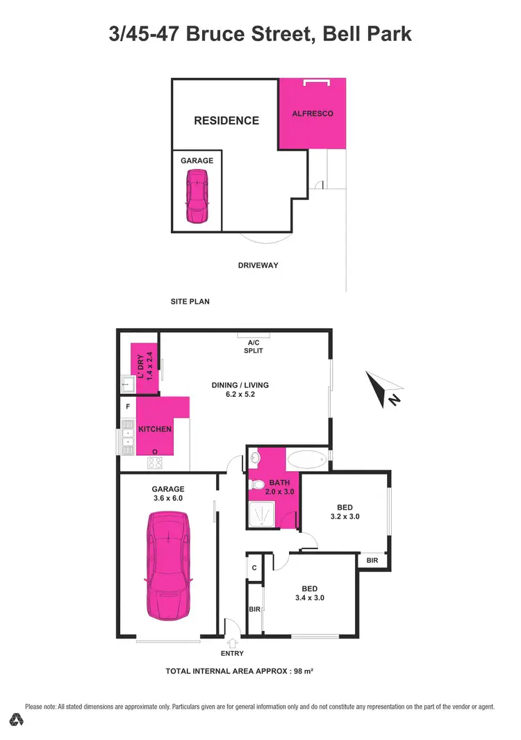 Floorplan of Homely unit listing, 3/45-47 Bruce Street, Bell Park VIC 3215