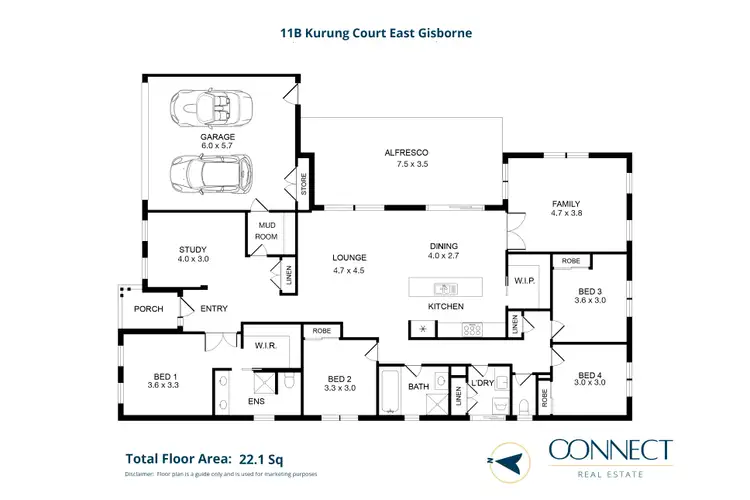 Floorplan of Homely house listing, 11B Kurung Court East, Gisborne VIC 3437