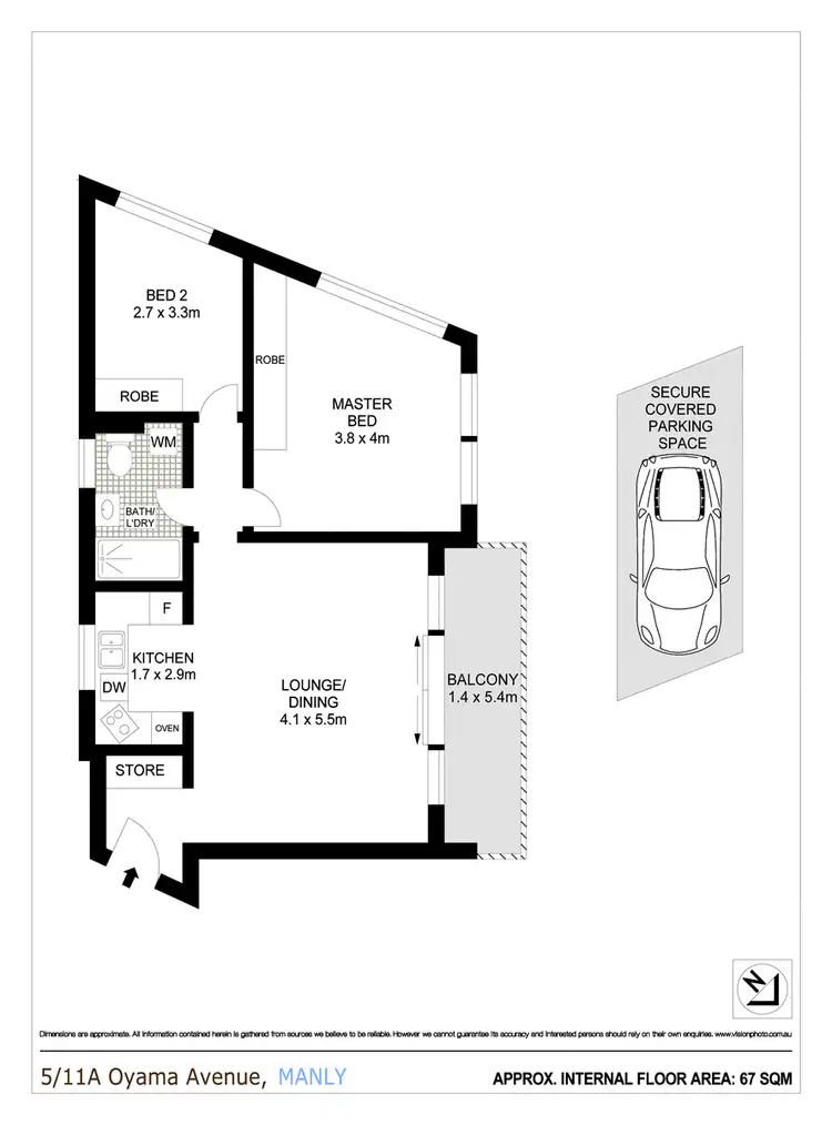 Floorplan of Homely apartment listing, 5/11A Oyama Avenue, Manly NSW 2095