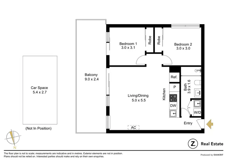 Floorplan of Homely apartment listing, 301/23 Bent Street, Bentleigh VIC 3204