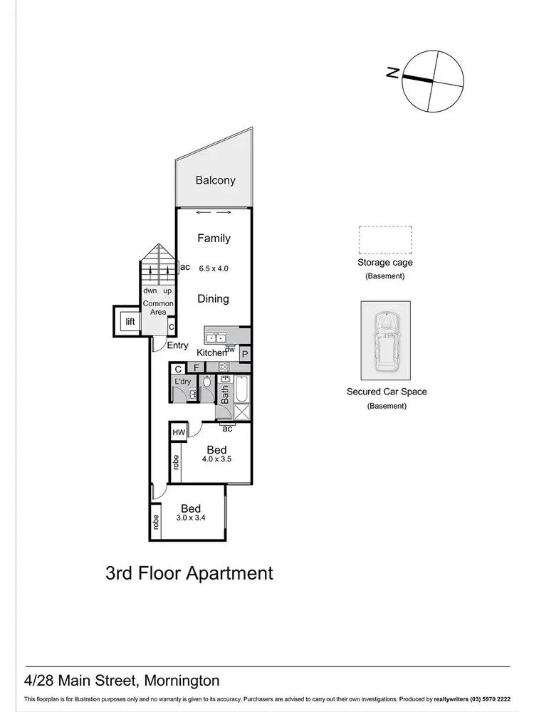 Floorplan of Homely apartment listing, 4/28 Main Street, Mornington VIC 3931