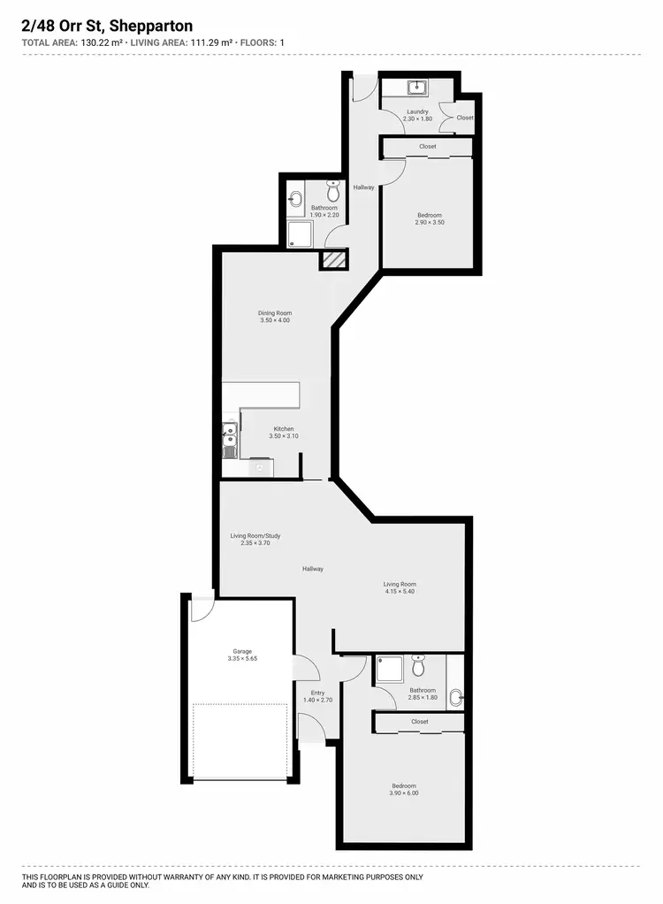 Floorplan of Homely house listing, 2/48 Orr Street, Shepparton VIC 3630
