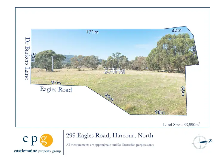 Floorplan of Homely land listing, 299 Eagles Road, Harcourt North VIC 3453