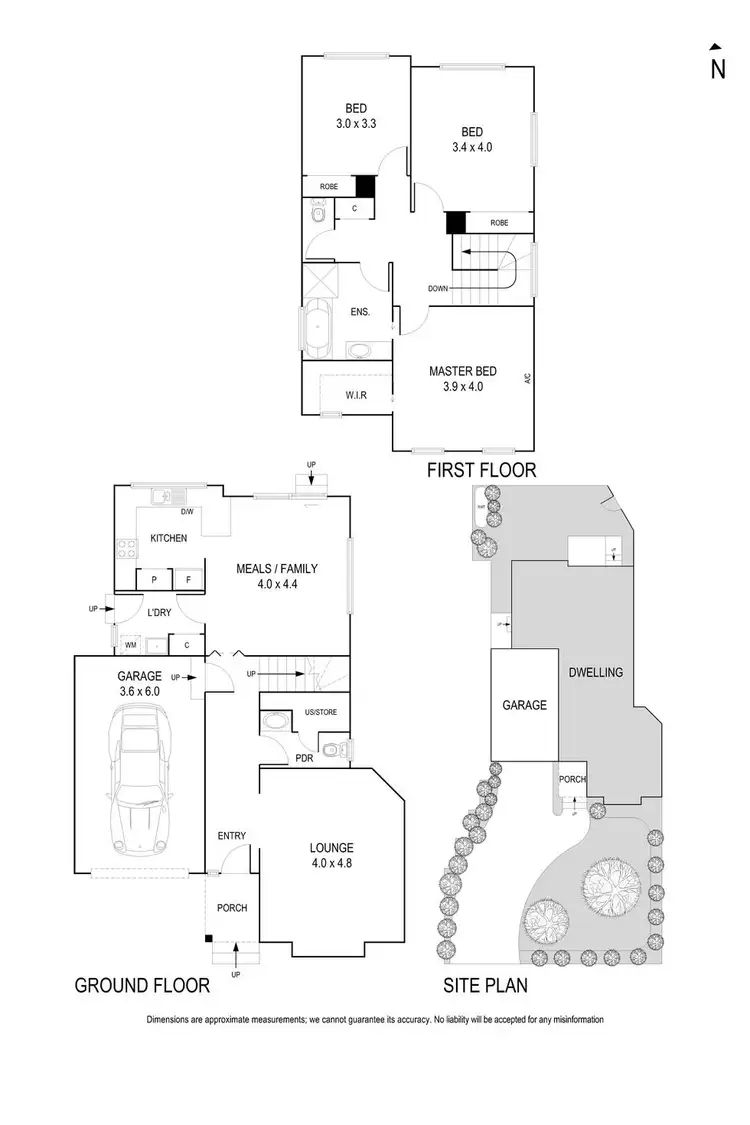 Floorplan of Homely townhouse listing, 2/581 Whitehorse Road, Mitcham VIC 3132