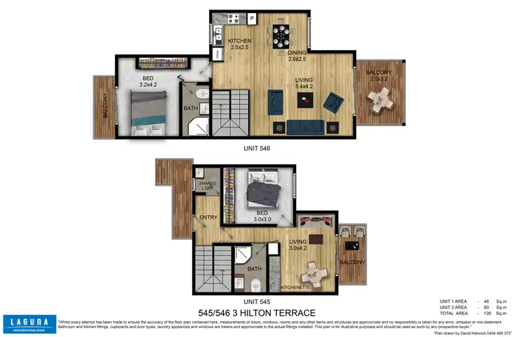 Floorplan of Homely unit listing, 545 & 546/3 Hilton Terrace, Tewantin QLD 4565