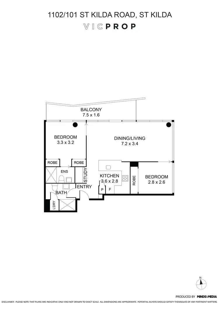 Floorplan of Homely apartment listing, 1102/101 St Kilda Road, St Kilda VIC 3182
