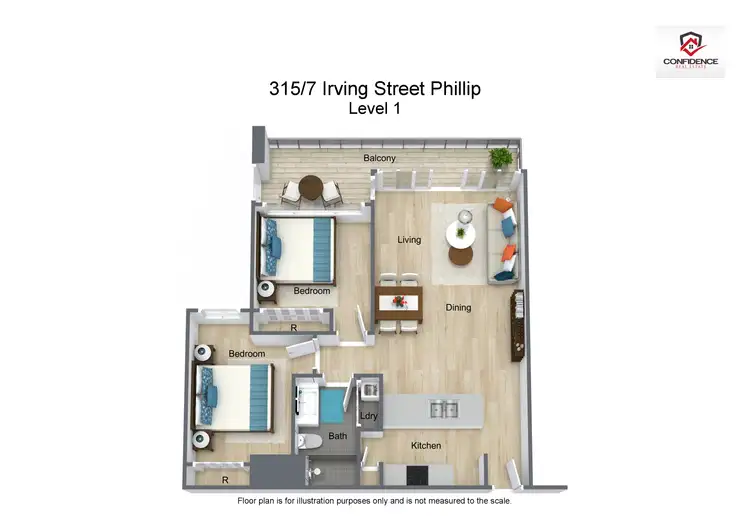 Floorplan of Homely apartment listing, 315/7 Irving Street, Phillip ACT 2606