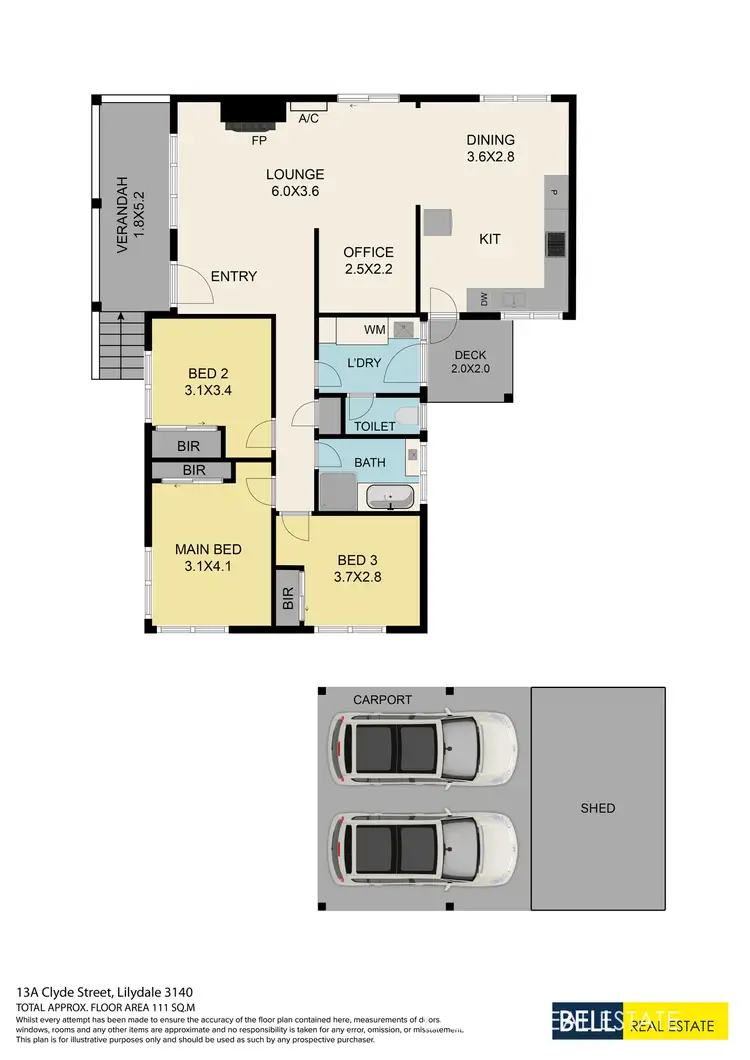 Floorplan of Homely house listing, 13A Clyde Street, Lilydale VIC 3140