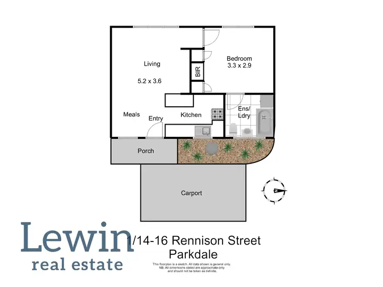 Floorplan of Homely apartment listing, 1/14-16 Rennison Street, Parkdale VIC 3195