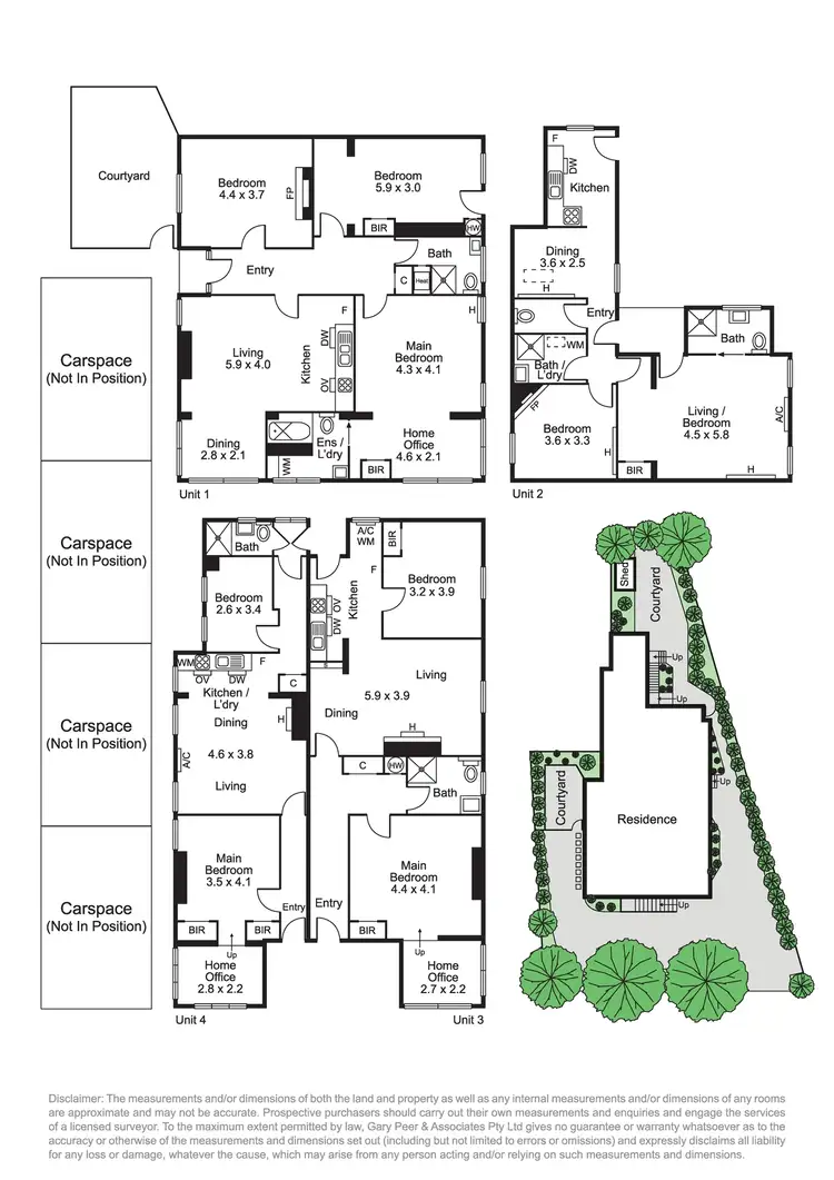 Floorplan of Homely block of units listing, 1-4/5 Charnwood Road, St Kilda VIC 3182