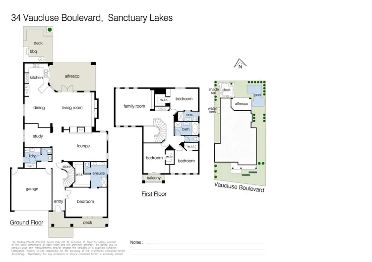 Floorplan of Homely house listing, 34 Vaucluse Boulevard, Sanctuary Lakes VIC 3030