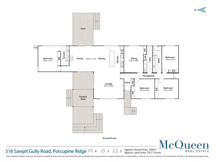 Floorplan of Homely house listing, 318 Sawpit Gully Road, Porcupine Ridge VIC 3461