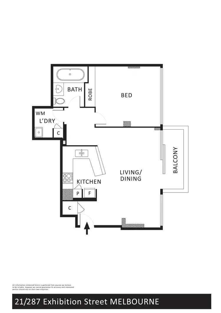 Floorplan of Homely apartment listing, 21/287 Exhibition Street, Melbourne VIC 3000
