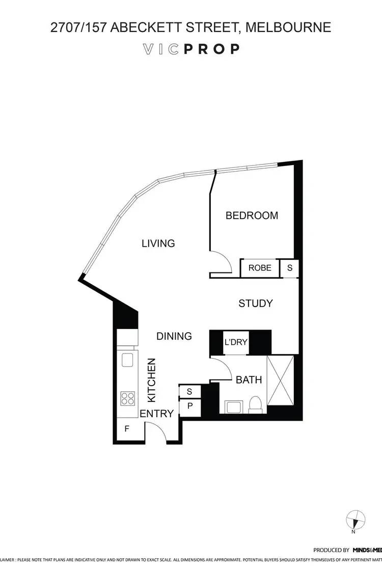 Floorplan of Homely apartment listing, 2707/157 Abeckett Street, Melbourne VIC 3000