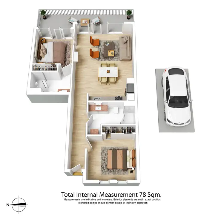 Floorplan of Homely apartment listing, 203/58 Ballarat Street, Yarraville VIC 3013
